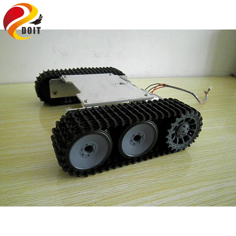 RC عدة روبوت خزان هيكل السيارة - مراجعة Tracked Robot Chassis وسعره
