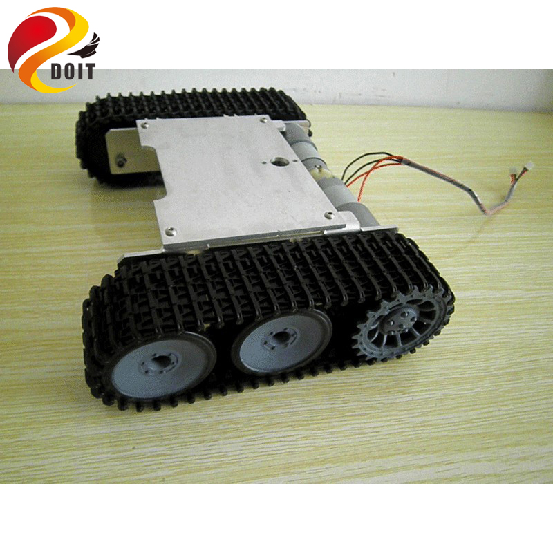 RC عدة روبوت خزان هيكل السيارة - مراجعة Tracked Robot Chassis وسعره