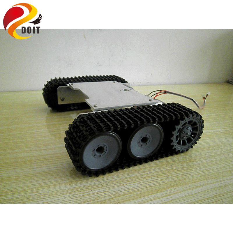 RC عدة روبوت خزان هيكل السيارة - مراجعة Tracked Robot Chassis وسعره