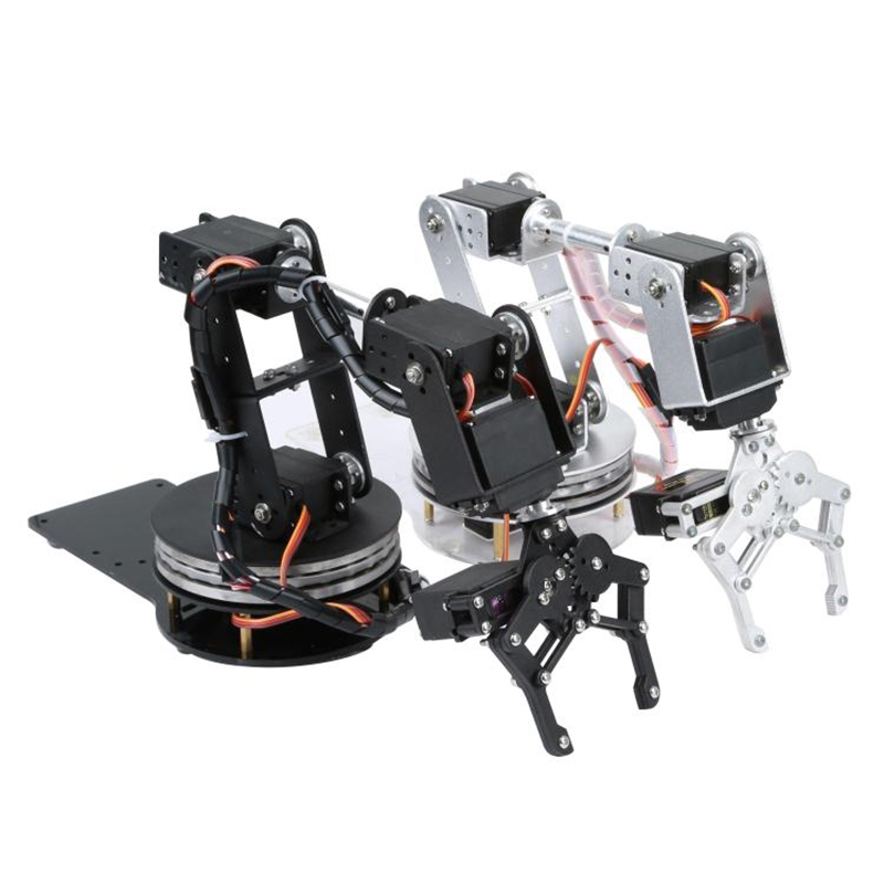 ذراع روبوتية فضية بـ 6 درجات ح - مراجعة Robot Arm Kit وسعره