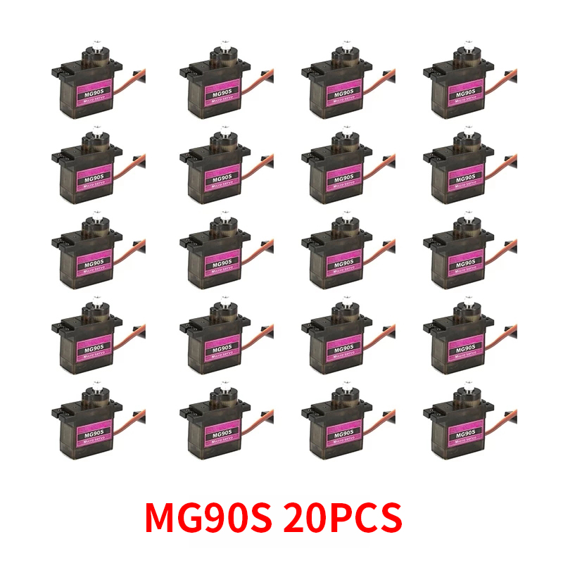 4/5/10/20 قطعة MG90S ميتال جير - مراجعة Servo Sg90 وسعره