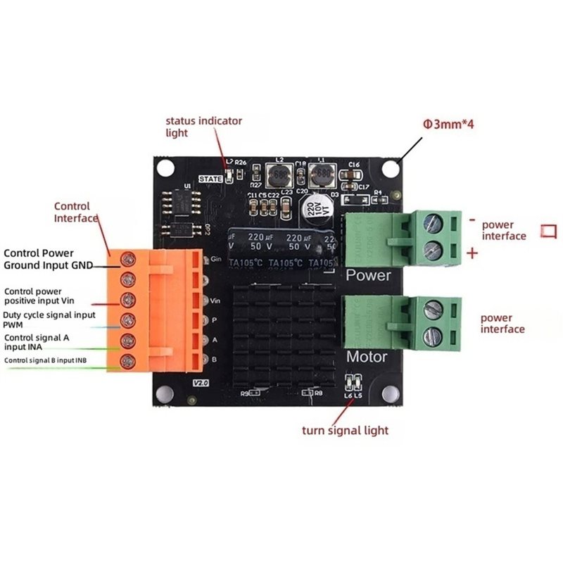 وحدة تحكم محرك تيار مستمر عالي - مراجعة Motor Driver Module وسعره