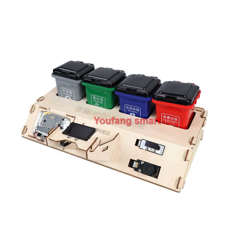 مجموعة روبوت فرز نفايات AI Vis - مراجعة Microbit وسعره